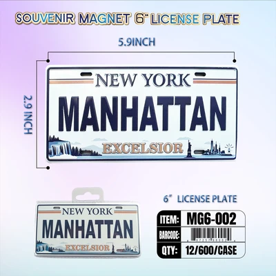 MG6-002, License Plate Magnet  6“x3", 887257960024