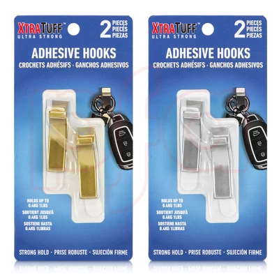 44045, XTRATUFF ADHESIVE HOOKS 2 PCS, 191554440456