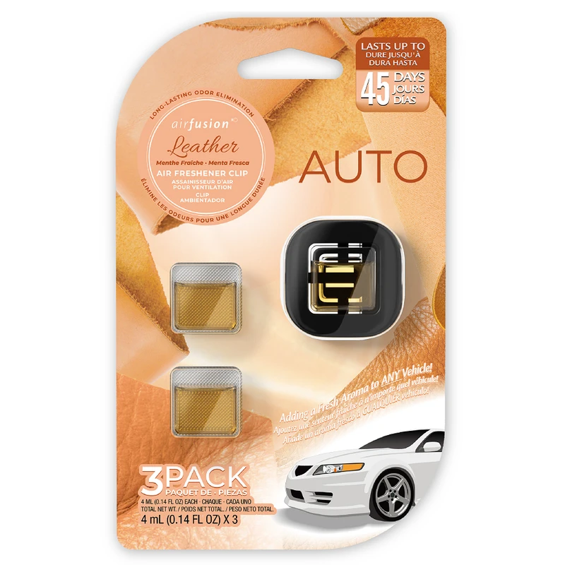 Air Freshener car air freshenerr 1+2 refill With Single side blister card Leather