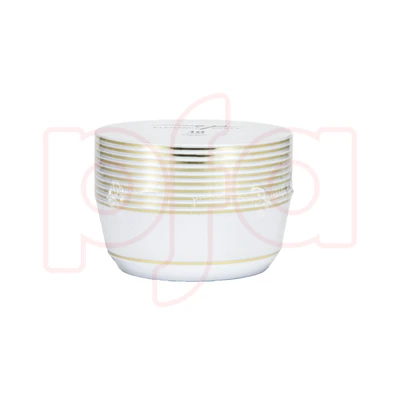36356, EP 10PK 8oz Dessert Bowl White+Gold, 191554363564
