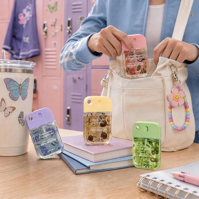 OL60384, Wish Hand Sanitizer Spray 1.5oz with Keychain Hole – Hanging Bag, 191554603844