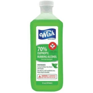 61303, Wish Rubbing Alcohol 12oz 70% WinterGreen, 191554613034