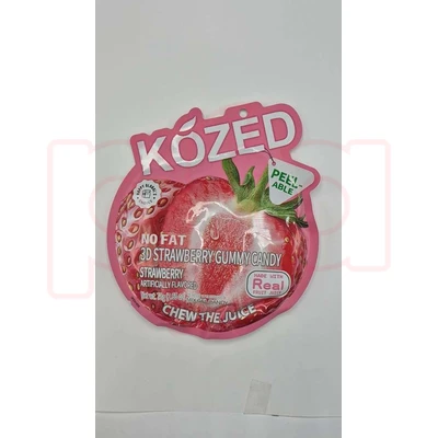 HG-CD03ST, Kozed Peelable Gummy Candy -3D Strawberry