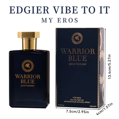 88204, Eau de Parfum 3.4 oz/100 ml Warrior Blue for Men - United Scents, 191554882041