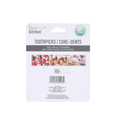 39003, Ideal Kitchen Natural Bamboo Toothpicks 2PK, 191554390034