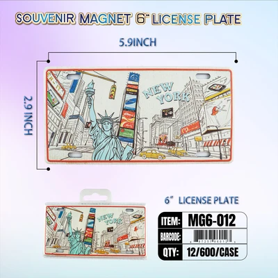 MG6-012, License Plate Magnet  6“x3", 887257960123