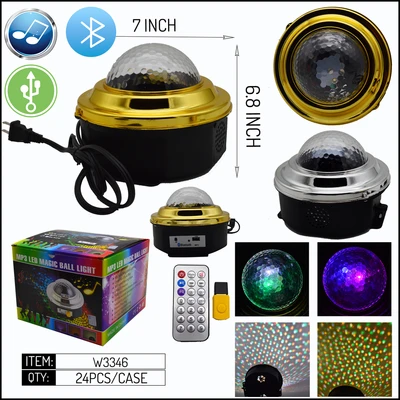 W3346, LED DISCO LIGHT W.BLUE TOOTH, 887257733468