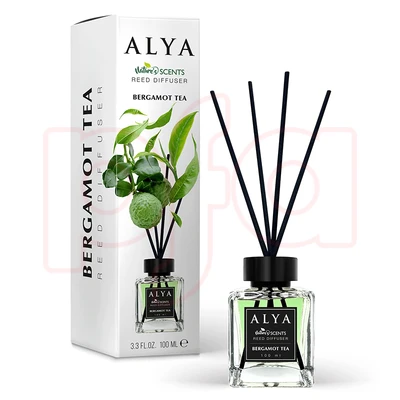 99145, ALYA Nature Scents Reed Diffuser 3.3oz Bergamot Tea, 8696601070416