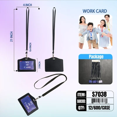 S7038, ID Card Holder with Landyard, 887257370380
