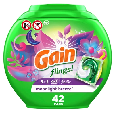 GAINFP42ML, Gain Fling Pods 42Count Moonlight Breeze, 037000009931