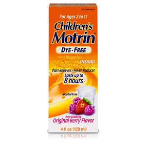 MOT-CH4-DFB, Motrin Children Liquid 4oz Dye Free Berry Flavor