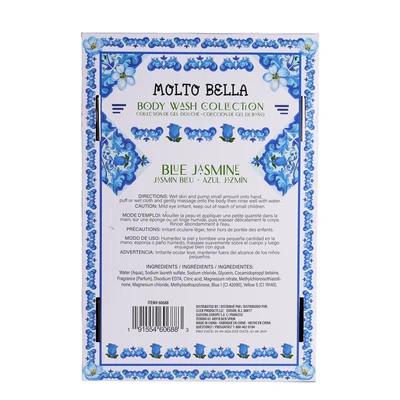 60688, Molto Bella Body Wash 2PK 33.8oz – Blue Jasmine, 191554606883