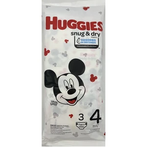 HD3DB4, Huggies snug and dry diapers Disney baby 3pk 4, 036000439472