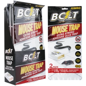 62001, Bolt Pest Mouse Trap 2PK Jumbo Display, 191554620018