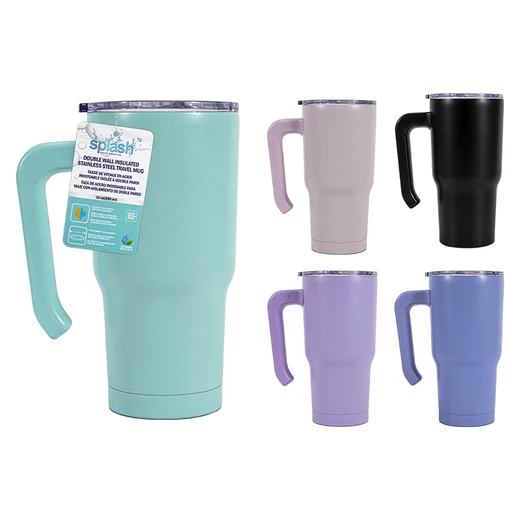 58221, Splash Bottle Stainless Steel Travel Mug 20oz, 191554582217