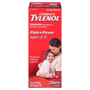 TYL-CH4-CHR, Tylenol Children's Pain & Fever 4oz Cherry Flavor