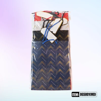 BG5001-MD, BG Gift Bags MD x4 Assted.  7.1"x3.9"x9", 887257150036