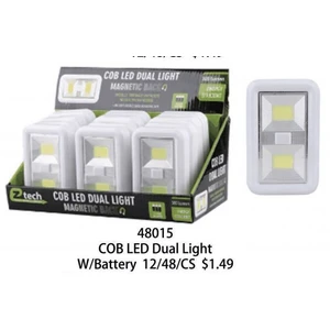 48015, EZ Tech COB LED Light Dual w/ Battery, 191554480155