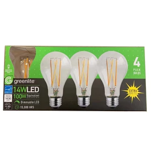 GL48666, Greenlite LED Bulb 100W 4PK Extra Brite Filament