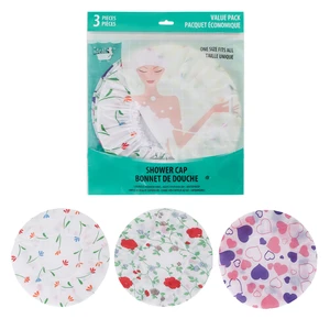 73102, Ideal Travel Shower Cap 3PK, 191554731028