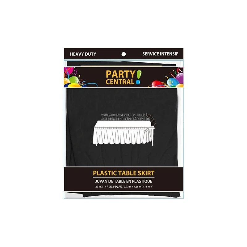 Table Skirt Rectangular Black