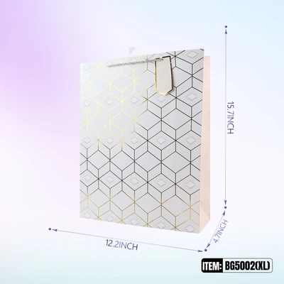 BG5002-XL, BG Gift Bags XL x4 Assted. 12.2"x4.7"x15.7", 887257150043