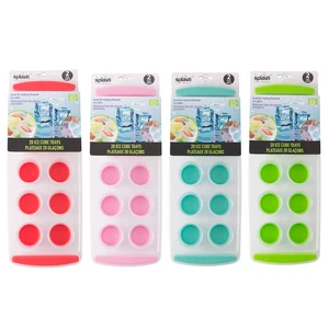 38193, Splash Silicone Ice Tray 2PK  20 Cubes Round Jumbo, 191554381933