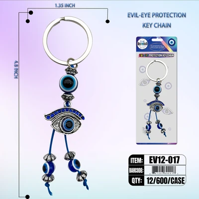 EV12-017, EVIL EYE KEY CHAIN PROTECTION, 887257890017