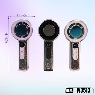 W3513, Rechargeable Portable Cooling Fan Assorted Color/PDQ, 887257735134