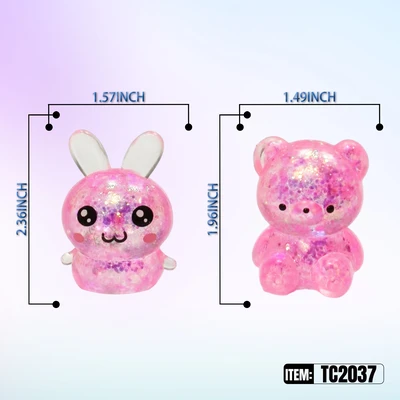 TC2037, Sugar Squeezy Relief Fidget Toys Bear& BUNNY, 887258040374