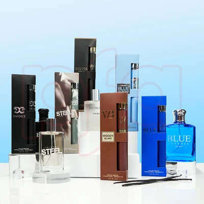 88842, Men's Eau De Toilette Cologne Set 1.18 oz/ 35 ml, 6 Scents Blue Intense/Blue Wonder/Bross Private/Enforce/Steel/Woody Blang, 191554882690