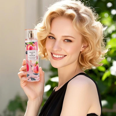 88624, Fragrance Body Mist 8 oz/236 ml Touch Of Peach for Women - United Scents, 191554886247