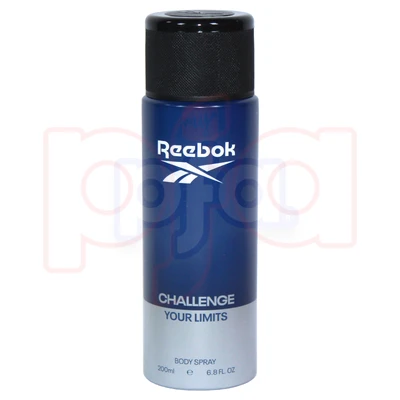 RBS200-CL, Reebok Body Spray Deodorant 6.8 Fl.Oz. Challenge Your Limits, 8436611100099