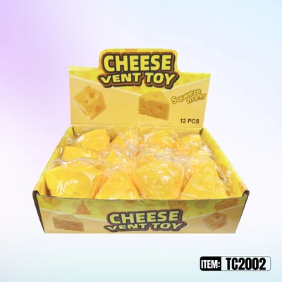 TC2002, Squishy Triangle Cheese Stress Relief Toy 3.1", 887258040022