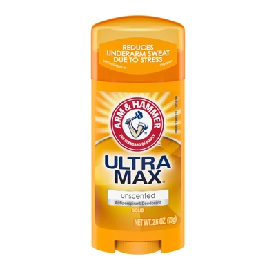 AH26UO, Arm & Hammer UltraMax 2.6oz Unscented Solid Oval, 033200194606
