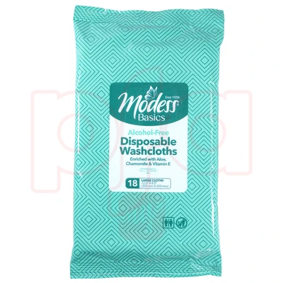 M69832, Modess Disposable Washcloths 18CT, 855424008329