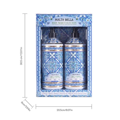 60688, Molto Bella Body Wash 2PK 33.8oz – Blue Jasmine, 191554606883