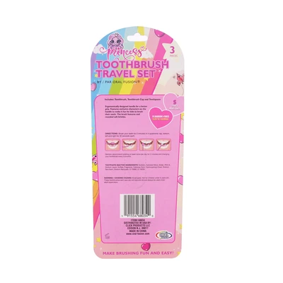 68034, Oral Fusion Kids Princess 3PK With Toothpaste, 191554680340