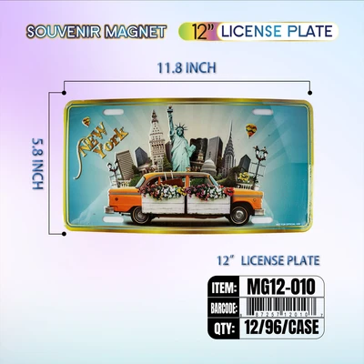 MG12-010, New York Souvenir License Plate 12"x6", 887257120107
