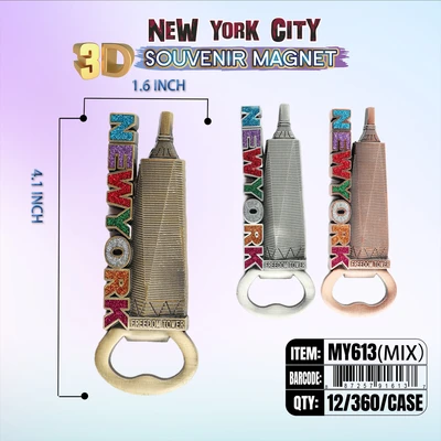MY613, New York Souvenir M. Metal Magnet, 887257916137