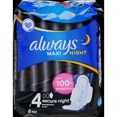 ACN6W, Always Classic Maxi Night 6CT Wings, 8006540538258