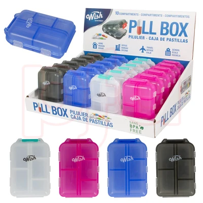 46108, Wish Pill Box 10 Compartment PDQ, 191554461086