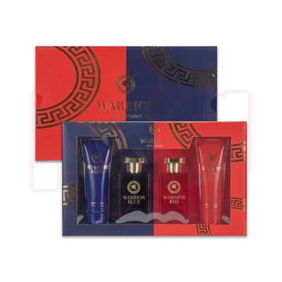 88549, Men's 4pcs XL Set WARRIOR 4.1fl.oz/120ml×2 Shower Gel 3.4fl.oz/100ml×2 EDP, 191554885493