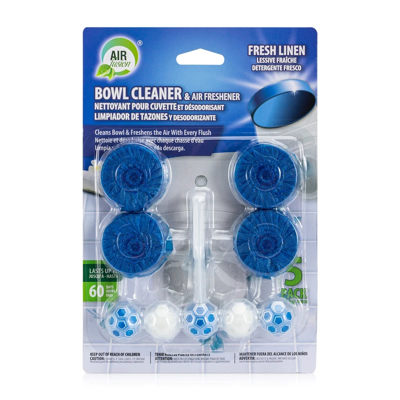 Air Fusion Toilet Bowl Cleaner 4pk & 1pk Linen