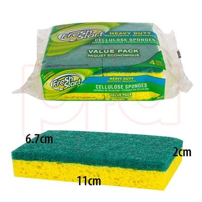 32222, Fresh Start Sponge 4PK Cellulose Heavy Duty, 191554322226