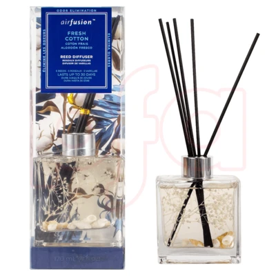 99850, Air Fusion Scented Reed Diffuser Set Clean Cotton120ml, 191554998506