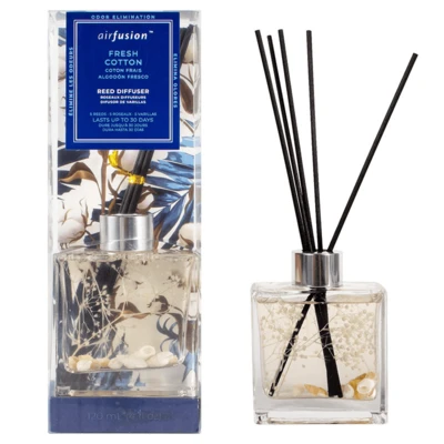 99850, Air Fusion Scented Reed Diffuser Set Clean Cotton120ml, 191554998506