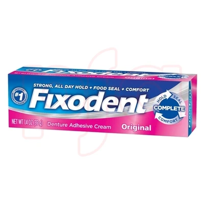 FDC39R, Fixodent Complete Denture Adhesive Cream Original 1.4oz/39g, 076660008649