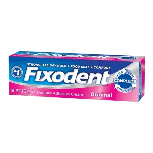 FDC39R, Fixodent Complete Denture Adhesive Cream Original 1.4oz/39g, 076660008649