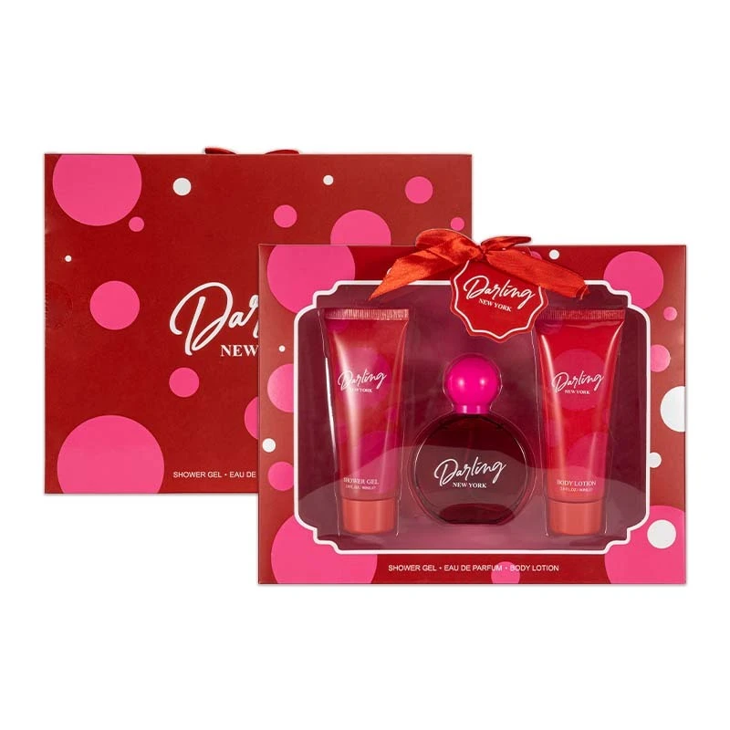 Women's 3pcs Gift Set DARLING 1.7fl.oz EDP 2.8fl.oz Shower Gel 2.8fl.oz Body Lotion